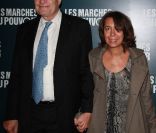 Michel Boyon et son épouse à la projection du film de George Clooney Les Marches du pouvoir, à Paris. 18 octobre 2011
