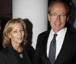 Claire Chazal et Renaud Donnedieu de Vabres au dîner des Amis du Musée d\'Art Moderne de la Ville de Paris, le mardi 18 octobre 2011.<br />