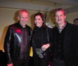 Antoine de Caunes et Daphné Roulier entourés de Jean-Paul Gaultier lors de la soirée de lancement du livre de Jean-Paul Gaultier. Le 20 octobre 2011 à la maison Gaultier.