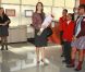 Mary de Danemark en visite dans un établissement du Harlem Children's Zone, à New York, le 20 octobre 2011. Le prince Frederik et la princesse Mary sont en visite officielle aux Etats-Unis du 20 au 25 octobre.