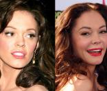 A gauche, Rose McGowan en 2006, à droite, l'actrice en 2011. Montage
