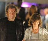 Eddy Mitchell et son épouse Muriel, à Paris, le 15 juin 2010.<br />
