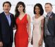 Javier Bardem, Berenice Marlohe, Naomie Harris et Daniel Craig pour la première conférence de presse de Skyfall, à Londres le 3 novembre 2011.