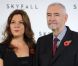 Barbara Broccoli et Michael G Wilson pour la première conférence de presse de Skyfall, à Londres le 3 novembre 2011.