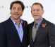 Javier Bardem et Daniel Craig pour la première conférence de presse de Skyfall, à Londres le 3 novembre 2011.