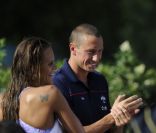 Laure Manaudou et Frédérick Bousquet le 25 juin 2011 à Paris
