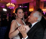 Jean d'Ormesson et Marie-Sarah Carcassonne lors du Bal des débutantes le 26 novembre 2011
