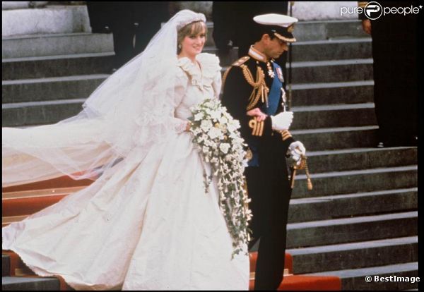 Lady Diana, radieuse lors de son mariage au Prince Charles à Londres, le 29 juillet 1981. 