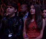 Prince, Paris, Blanket et Katherine Jackson lors de l'émission X-Factor spéciale Michael Jackson le 30 novembre 2011