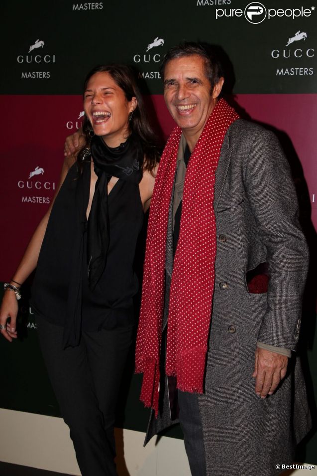 Julien Clerc et sa fille Vanille lors de la clôture des Gucci Masters, le 4 décembre 2011.