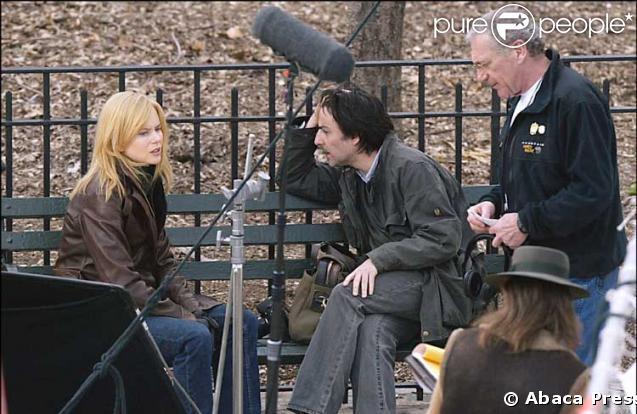 Sydney Pollack dirige Nicole Kidman et Yvan Attal sur le plateau dei'Interprete en