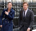 Emily Blunt et Ewan McGregor sur le tournage de Salmon fishing in the Yemen, à Londres, le 18 août 2010.