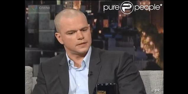À la troisième minute, Matt Damon raconte une anecdote embarassante sur le plateau de David Letterman, le 6 décembre 2011.