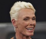 Brigitte Nielsen sur le tournage de Masterchef à Copenhague, le 3 janvier 2012