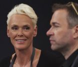 Brigitte Nielsen à Copenhague pour le tournage de Masterchef, le 3 janvier 2012