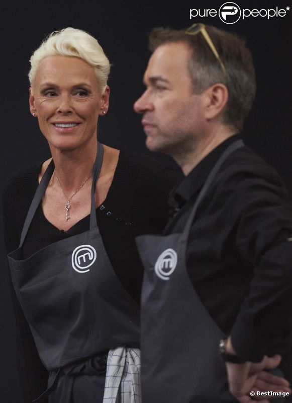 Brigitte Nielsen à Copenhague pour le tournage de Masterchef, le 3 janvier 2012