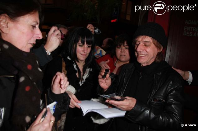 Jean-Louis Aubert à l'Olympia à l'occasion de l'enregistrement de La Fête de la chanson française, à Paris, le 12 janvier 2011.