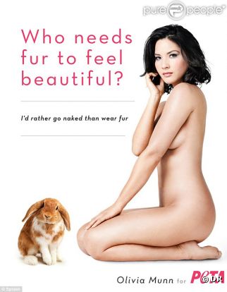 Olivia Munn pour la PeTA