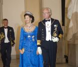  La reine Silvia et le roi Carl XVI Gustaf de Suède à Amalienborg le 15 janvier 2012. 
 La reine Margrethe II de Danemark était honorée dimanche 15 janvier 2012 par un dîner au palais Frederik VIII à Amalienborg, en point d'orgue des célébrations de son jubilé de rubis, marquant 40 ans de règne. 