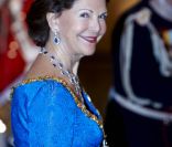 La reine Silvia de Suède à Amalienborg le 15 janvier 2012.