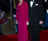 Gustav de Sayn-Wittgenstein-Berleburg et son épouse CArina Axelsson. Dîner de gala à la salle de concert de Copenhague dans le cadre du jubilé des 40 ans de règne de la reine Margrethe II, samedi 14 janvier 2012. 1500 convives de marque étaient invités.