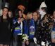 La princesse Stéphanie de Monaco, sa fille Pauline Ducruet, Robert Hossein et Stéphane Bern lors du 36e Festival International du cirque de Monte-Carlo à Monaco le 21 janvier 2012