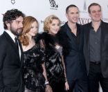 Oscar Isaac, Andrea Riseborough, Madonna, James D\'Arcy à l\'avant-première de W.E. à New York, le 23 janvier 2012.