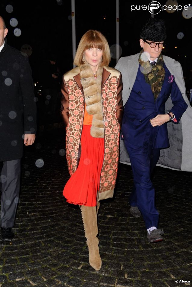 Anna Wintour à la soirée Prada qui s'est déroulée le 24 janvier 2012