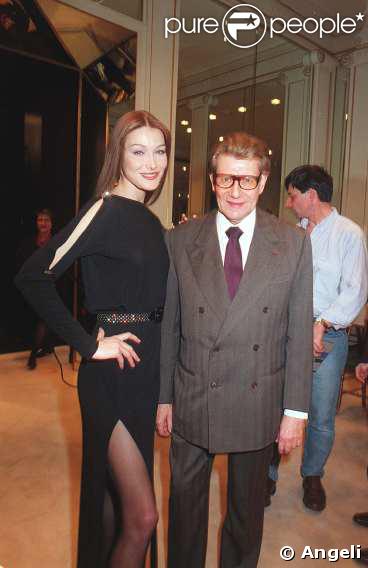 Yves Saint Laurent et Carla Bruni