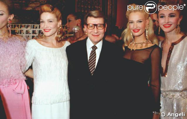 Yves Saint Laurent et Carla Bruni
