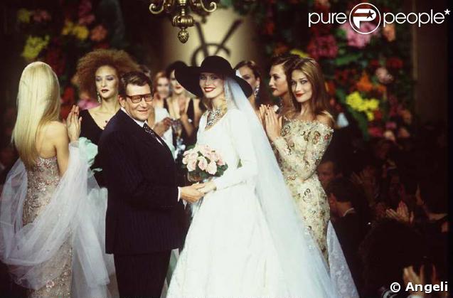 Yves Saint Laurent,Carla Bruni et Claudia Schiffer