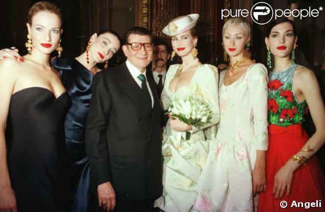 Yves Saint Laurent et ses mannequins 