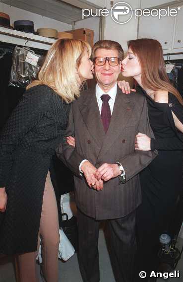 Yves Saint Laurent et Carla Bruni