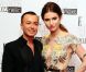 Tali Lennox pose avec Julien Macdonald à Londres, le 13 février 2012. 