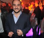 François-Xavier Demaison lors de la folle nuit de l\'éphémère Crazy Club de J&B, au coeur du Jardin des Tuileries, à Paris, le 8 février 2012. Après la Chromatic Night en 2010 et l\'Excentric Night en 2011, la marque de whisky organisait une Crazy 
