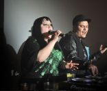 Beth Ditto lors de la folle nuit de l'éphémère Crazy Club de J&B, au coeur du Jardin des Tuileries, à Paris, le 8 février 2012. Après la Chromatic Night en 2010 et l'Excentric Night en 2011, la marque de whisky organisait une Crazy Night pleine de couleurs.