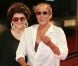 Adriano Celentano (photo : avec sa femme Claudia à la Mostra de Venise en septembre 2008), le ''mythe'' de la musique italienne, a scandalisé l'Eglise mardi 14 février 2012, en ouverture du Festival de San Remo.
