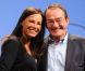 Nathalie Marquay et Jean-Pierre Pernaut lors de la présentation de la pièce, Piège à Matignon, au théâtre du Gymnase, le 16 février 2012