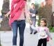 Photos exclusives : Alessandra Ambrosio va chercher sa fillette Anja à l'école de 14 février 2012