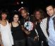Sonia Rolland, Sabrina Ouazani, Chingy et Zinedine Soualem lors de la soirée Matrix Fitness Party au VIP de Paris. Le 17 mars 2012