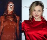 Sissy Spacek dans Carrie (1976) de Brian de Palma / Chloë Moretz à New York en janvier 2012