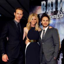 Alexander Skarsgard, Taylor Kitsch et Brooklyn Decker lors de l'avant-première de <em>Battleship</em> à Tokyo, le 3 avril 2012 à Tokyo.