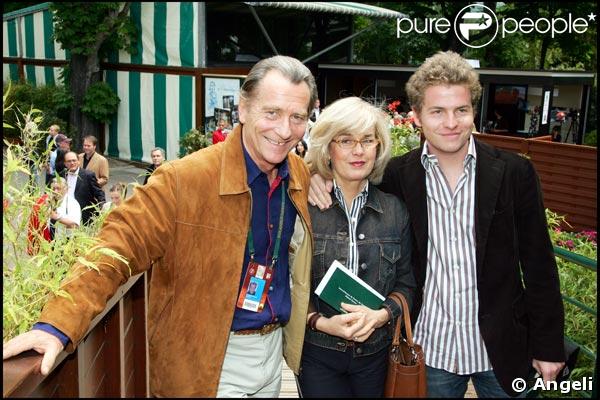William Leymergie, sa femme et son fils à Roland Garros