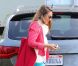 Jessica Alba se rend à son bureau à Santa Monica. Le 27 avril 2012.