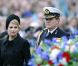 La reine Beatrix, le prince Willem-Alexander et la princesse Maxima des Pays-Bas assistaient le 4 mai 2012 à Amsterdam aux commémorations de la Seconde Guerre mondiale.
