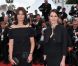 Marina Hands et Aurélie Filippetti lors de la montée des marches le 21 mai 2012 dans le cadre du Festival de Cannes lors de la présentation du film d'Alain Resnais Vous n'avez encore rien vu