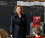 Valérie Trierweiler en visite dans un lycée français de Chicago, le 21 mai 2012.