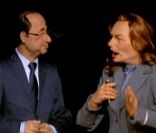 Valérie Trierweiler et François Hollande dans <em>Les Guignols de l\'Info</em>, sur Canal+, le 22 mai 2012.