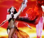 Anggun lors des répétitions de l\'Eurovision le 26 mai 2012 à Bakou en Azerbaïdjan
