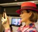 Laeticia Hallyday immortalise son Johnny dans les locaux historiques de Radio Moscou, le 29 mai 2012.